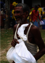 Flood Victim Receiving Relief