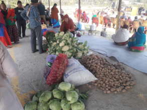 Vegetable selling by Victims