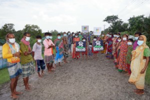 Distribution of mask among the coastal villagers