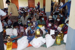 Relief distribution among Amphan affected people