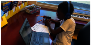 Student working with their very own online tutor