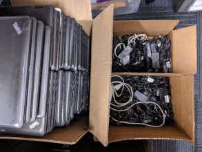 Chromebooks being delivered to students
