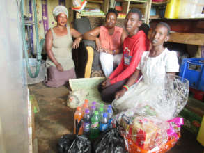 Receiving a Christmas food package