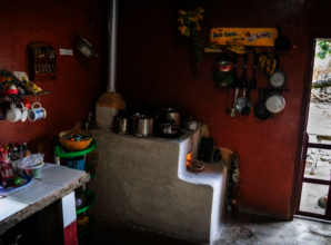 A completed Justa cookstove installed in Honduras