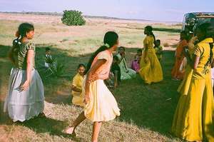 Girls are Plying during their  games period