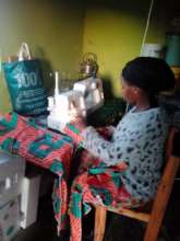 One of our seamstresses practicing new patterns