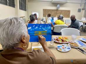Resident enjoying the activity
