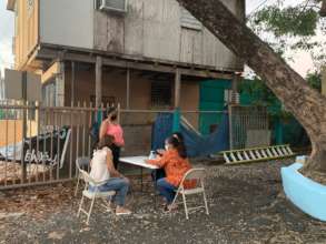 Residents taking a community workshop