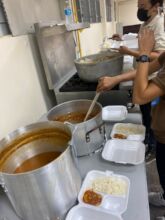 Volunteers helping