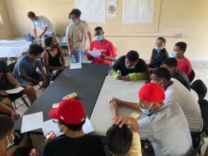 Young people taking workshops of inequality.