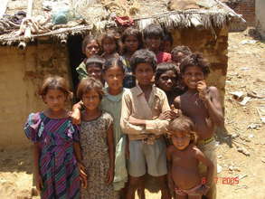 children in a Musahar ghettoe