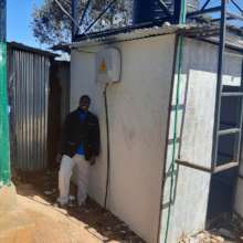 Water kiosk constructed and electricity connected