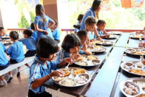 Figure 2: Some kindergartners having meals