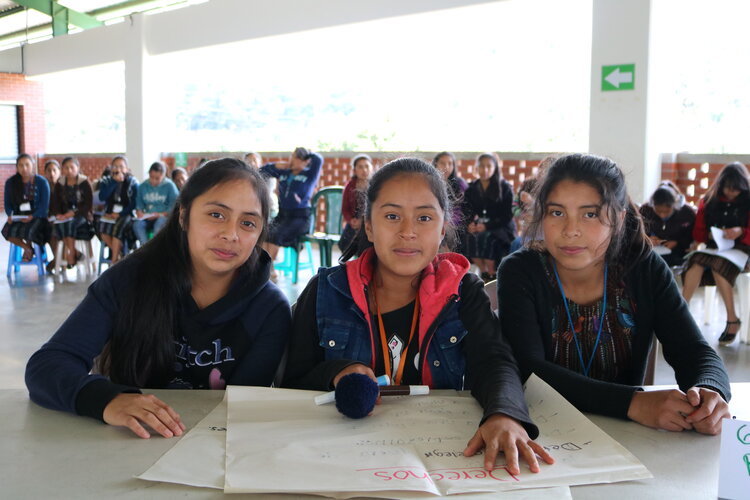 Girl Pioneers at Girls' Bill of Rights activity