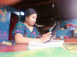 Girl Pioneer participating on virtual classes