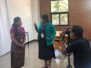 Communications team recording informational videos