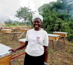 Happy member pose on their new apiary site
