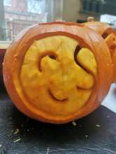 Stress Down Day logo carving