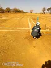 Marking out the site for the building