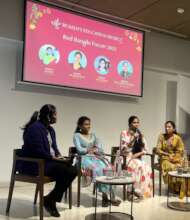 Alumnae panelists discuss  their career paths