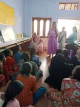 Hyderabad alumna speaking to current students
