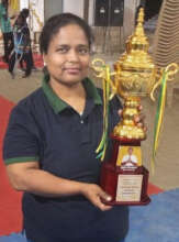 Lavanya with Para-Sitting Volleyball 3rd Place Cup