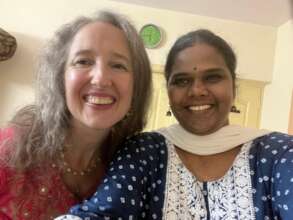 P.Selvi and Zoe Timms in Bangalore