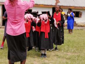 A section of ECD children singing and dancing