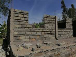 Initial stages of the stone walled two classroom