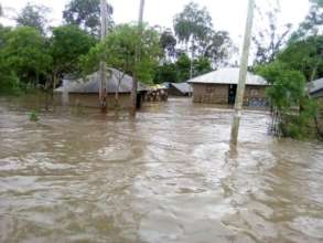 Most Houses were Submerged by the flooding Waters