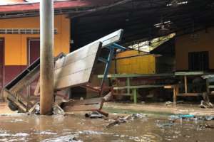 damage to student cafeteria area