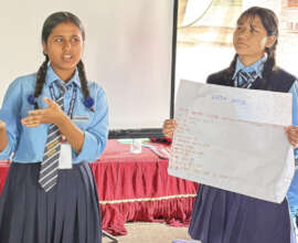 Youth speak during a multigenerational workshop