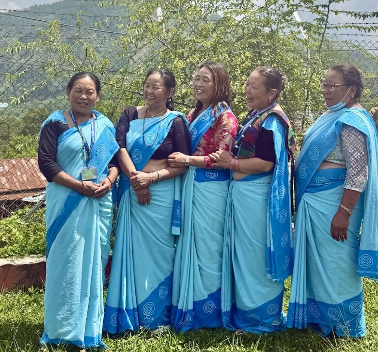 Female community health volunteers at a workshop.