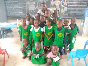 ACFA kindergarten class with teacher Mariam