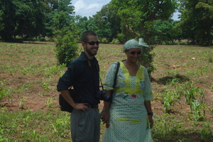 Eric and Kadiatou Visiting the farm