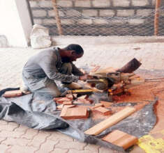 Tile Fitter at Work