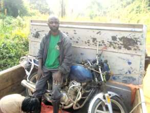 Motorbike gave out in the mountains. Lucky pickup