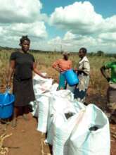 Ntcheu farmers making biochar for their farm