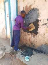 DRC Sealing walls with biochar plaster