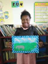 Emihle and her artwork
