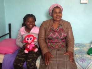 Emihle and her mom at hostel