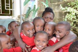 Housekeeper Beatrice with Children
