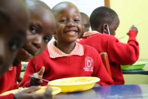 Happy to be back to 2 daily meals at school