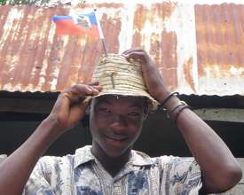 Patriotic Haitian visiting us at a work site