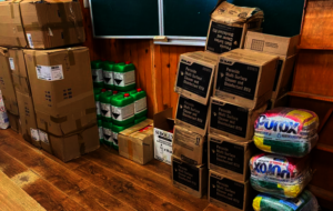 Distribution of supplies to the orphans