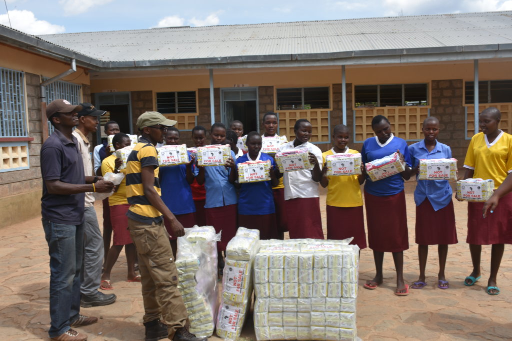 SANITARY PADS TO 150 NEEDY STUDENTS IN KENYA