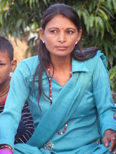 A HIV-positive woman at the Women's Training Center in Kailali.
