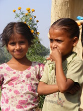 Two HIV-positive girls, who will benefit from Punarbal C&SC.