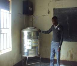 Student illustrates how the water purifying system