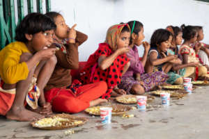 Lunch time at the school.